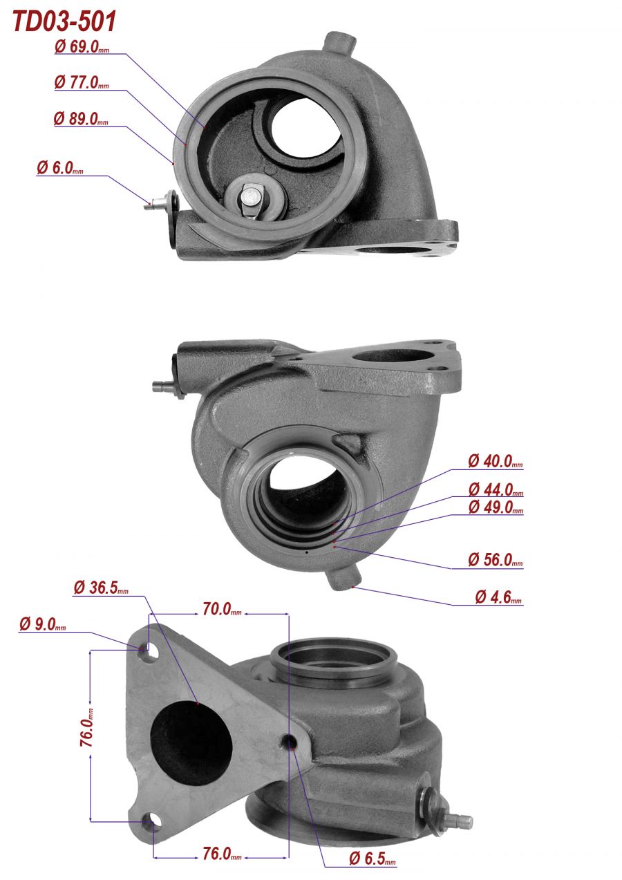 Turbine housing FORD FIESTA VI 1.6L TDCi 90KM/ 66kW - Photo 6