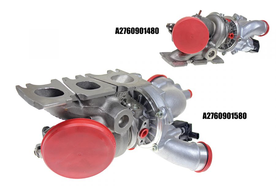 New original turbocharger A2760901480 + A2760901580 Biturbo set MERCEDES W205 W212