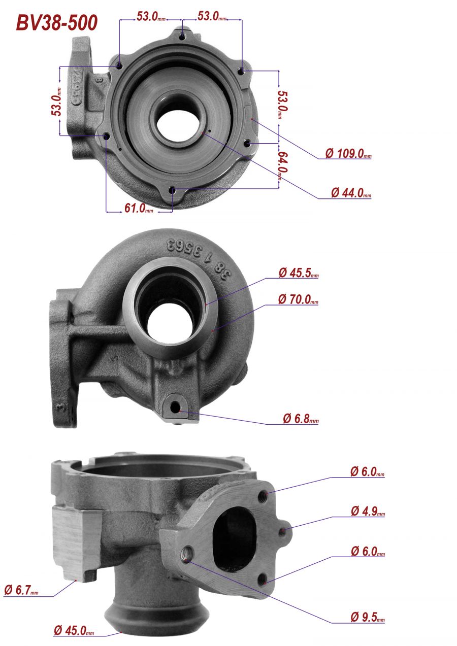 Turbine Housing 54389700002 KP38-02 DACIA DUSTER 1.5DCI K9K Euro 6 79kW /107 KM - Photo 6