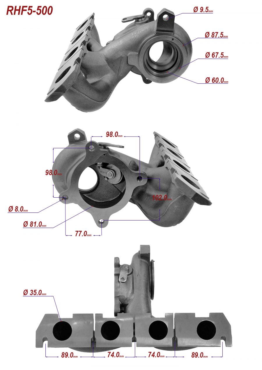 Turbine housing exhaust manifold 06H145702Q AUDI 2.0TFSI CCZB - Photo 5